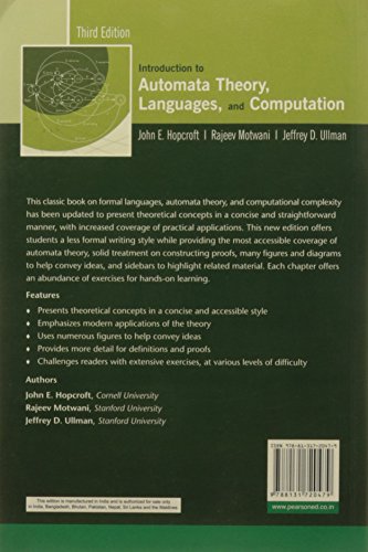 Introduction to Automata Theory, Languages, and Computation, 3e