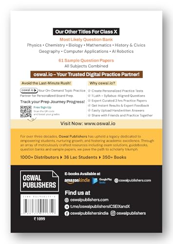 Gurukul by Oswal ICSE 10 Years Solved Papers Class 10 Exam 2027 | Yearwise Board Papers 2016–2026 | Physics, Chemistry, Maths, Biology, History &Civics, Geography, English I & II,Hindi|Latest Syllabus