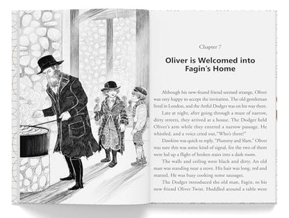 Oliver Twist : Illustrated Abridged Children Classics English Novel with Review Questions