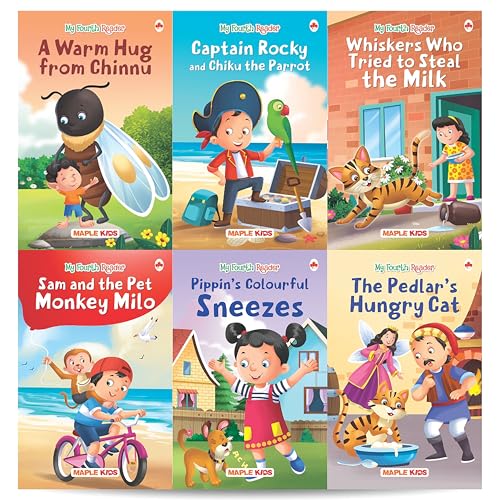 Story Books for Kids - Fourth Reader (Illustrated) (Set of 6 Books) - Phonic stories - Bedtime Stories - Age 5 + - Read Aloud to Infants, Toddlers