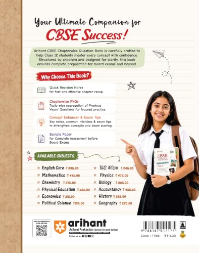 Arihant CBSE Political Science Class 12 Chapterwise Question Bank for Board Exam 2027 | Chapterwise PYQs with Revision Theory,Detailed Answers, Exam Tips & Sample Papers as per CBSE Syllabus & Pattern