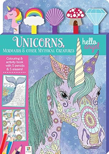HELLO ANGEL UNICORNS, MERMAIDS 5-PENCIL SET book cover
