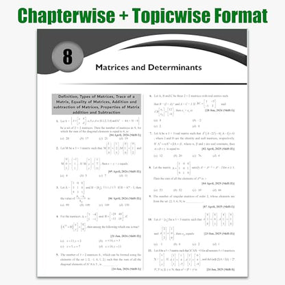 PW JEE Main 8 Years (2019 - 2026) PYQs Mathematics Chapterwise and Topicwise | All 162 Sets Previous Years Solved Papers For JEE Main 2027 Exams | Concentrate on Relevance