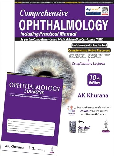 Comprehensive Ophthalmology (Including Practical Manual), 10/E for MBBS Students | Practical Ophthalmology with Free Logbook, AETCOM/OSCE Cases & ... Practical Manual with Ophthalmology Logbook