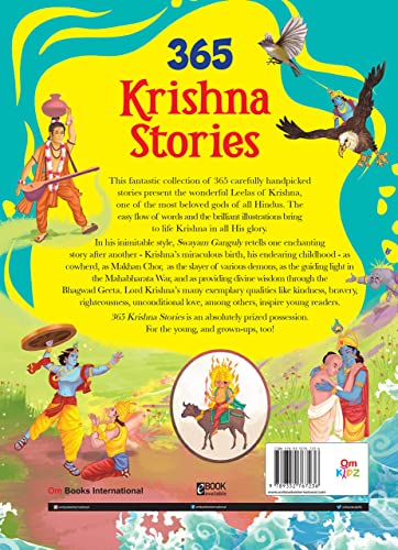 365 Krishna Stories: Tales of Lord Krishna’s Miracles, Wisdom & Devotion | Inspiring Hindu Stories for Kids & Families | Illustrated Storybook from the Bhagavad Gita & Puranas | Ages 8+