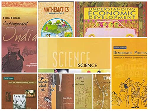 NCERT TEXTBOOK 10 BOOK SET FOR CLASS- 10TH with Hindi-B 2025-26 Edition (Sparsh,Sanchayan,First Flight,Footprints without Feet ,Mathematics,Science,History,Geography,Economics,Democrectic Politics)