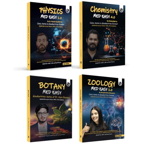 PW Med Easy Handwritten Notes Physics, Chemistry, Botany & Zoology For NEET/JEE and Board Exams 2026-27 | Flowcharts, Formulas, Tips & Tricks, Schematic Diagrams