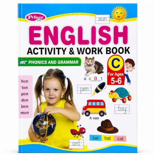 AP SINHA English Activity & Work Book, Phonics and Grammar, Ages 3-6 Years (Prince Series)