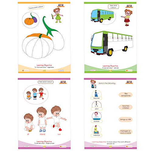 UKG Kids 284 Page 3 CBSE Books Early Learning Activity Skill Worksheets All in One English Maths GK / EVS Fun Coloring Pre School KG 2 Montessori 4-6 Yrs Upper Kindergarten Children Workbooks Kit set