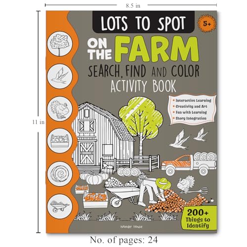 Lots to Spot On The Farm: Search, Find and Color Activity Book