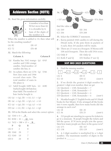 MTG Mathematics (IMO) Olympiad Prep Guide Class 3 | Detailed Theory, Exercise with Self Test For Practice | SOF Olympiad Books For Exam 2026-27 (Useful For Level-1 & 2)