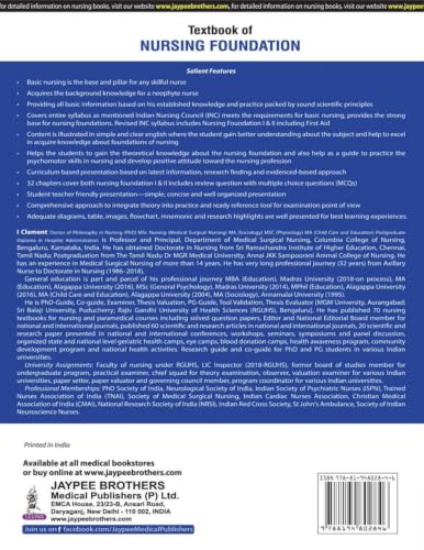 Textbook of Nursing Foundation, 3/E for GNM and BSc Nursing 1st Year Students | Comprehensive Guide to Nursing Foundation I & II with First Aid, as per Revised INC Syllabus | 32 Chapters with MCQs