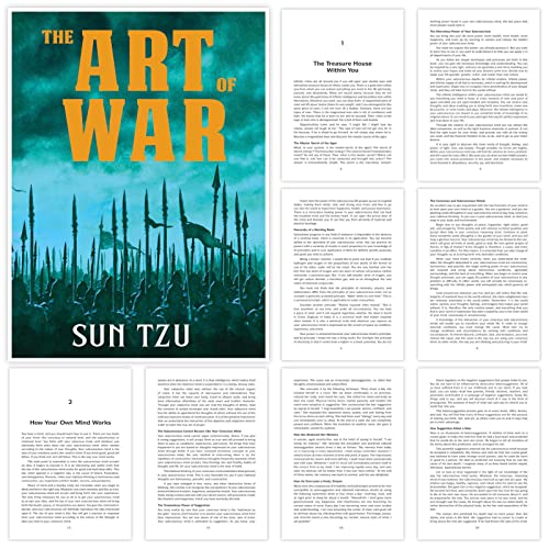 Pack of 6 Self Help Book for Adult - How to Self Confidence, Stop Worrying, Win Friends, Subconscios Mind, Think & Grow and Art of War