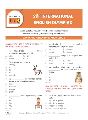 MTG International English Olympiad (IEO) Workbook Class 3 - Chapter-wise MCQs with Achievers Section - SOF Olympiad Books For 2026-27 Exam