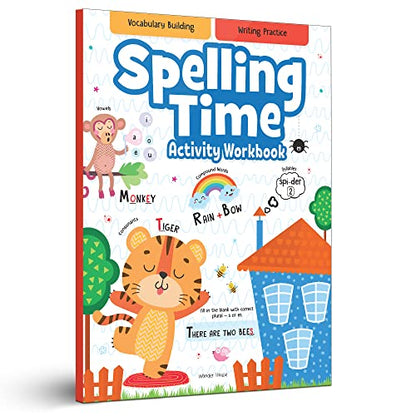 Spelling Time- Activitiy Workbook For Kids (Ages 6-8) I Vocublary Building I Writing Practice I Screen Free Time Of 2.5 Hours