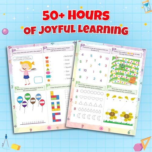 555 Maths Activity Book for Kids Ages 5-10 Years, Fun Math Puzzles, Shapes, Numbers, Brain Games & Practice Sheets, Educational Learning Workbook