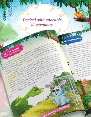 101 Panchatantra Stories in English for Children ( Colourful Illustrated ) | Bedtime Short Story Book for Kids | Panchtantra Classic Tales for 3 to 10 Years Old | Traditional Moral Stories