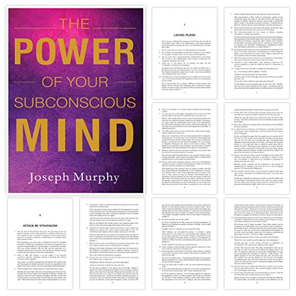 Pack of 6 Self Help Book for Adult - How to Self Confidence, Stop Worrying, Win Friends, Subconscios Mind, Think & Grow and Art of War