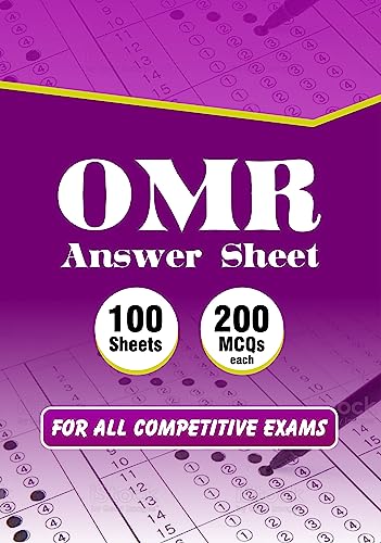 OMR Sheet for all competitive exams - 100 sheets, 200 MCQs each