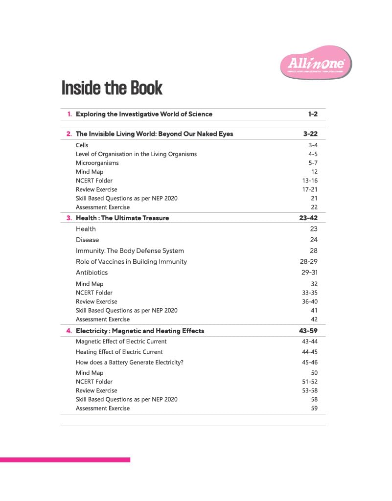 Arihant All in One Science Class 8 Book 2025 Edition | NCERT Based Complete Study Guide with Mind Map, Competency Based Questions, Chapterwise Exercises and Sample Question Papers