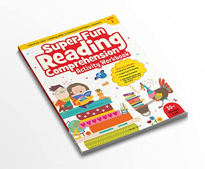 Super Fun Reading Comprehension Workbook: Level 2 | Activity Book for Kids | Ages 7–9 | Strengthen Reading & Thinking Skills with Engaging Passages