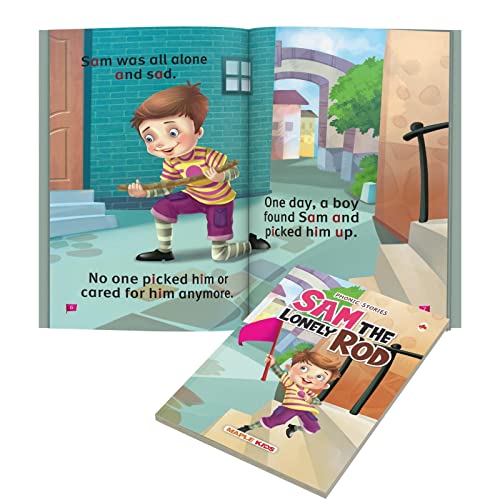 Phonic Reader (Illustrated) (Set of 6 Books) - Story Books for Kids - Bedtime Stories - 2 Years to 6 Years Old - Read Aloud to Infants, Toddlers