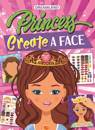 Princess Create a Face Sticker Book for Kids Ages 3-7 | Interactive Activity Book with Blank Faces to Decorate with Princess Stickers, Tiaras, Bows & ... for Girls | Imaginative Play & Creativity