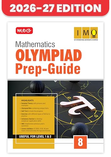 MTG Mathematics (IMO) Olympiad Prep Guide Class 8 | Detailed Theory, Exercise with Self Test For Practice | SOF Olympiad Books For Exam 2026-27 (Useful For Level-1 & 2)