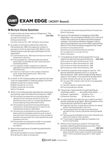 Arihant CUET UG Accountancy Chapterwise Notes & Question Bank 2026 | Based on Latest NTA Pattern | Chapterwise Quick Notes, NCERT Based MCQs, Case & ... + CUET 2025 Solved Paper | English Medium