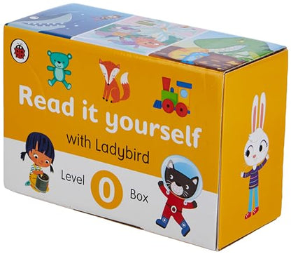 Ladybird Read It Yourself Tuck Box Level 0: 10 Books Box Set (Space Party, Emma Explorer, Pippa and the Pip, Go, Kit Cat!, Gus and Ross, Wags the Big Dog and More)
