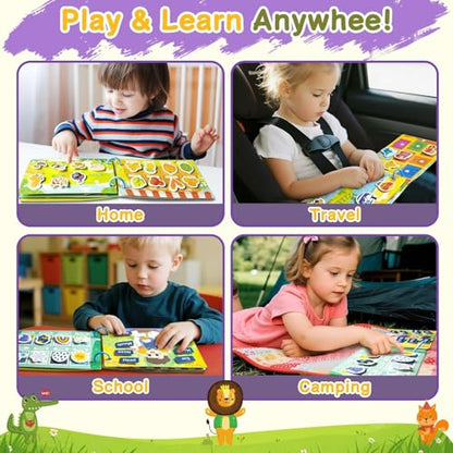 SHNMN Busy Book | Preschool Busy for Toddlers Kids/Children Activities | Quiet Book Alphabets, Animal, Shapes Learning | Kids Age 3-5 Years: 1 (Alphabet,Animal,Learning,Elementary Book)