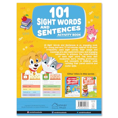 101 Sight Words and Sentences: Activity Book for Children | 400+ Sentences to Read and Practice | Ages 4–7 | Build Early Reading Fluency with Fun Exercises