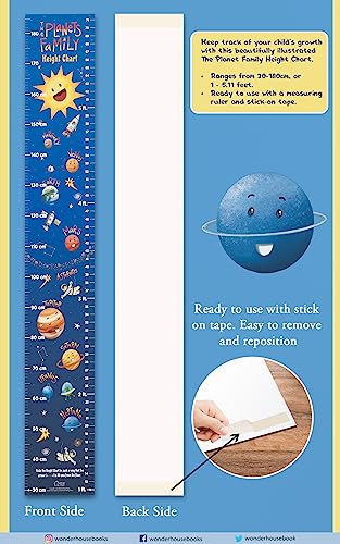 The Planets Family Height Chart (Kids' Height Chart | Height Measuring Scale Sticker | Height Chart Wall Sticker for Children | Nursery Decoration)