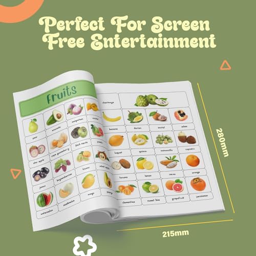 Pegasus 400+ Ultimate Stickers Book for Children - Fruits and Vegetables for 3+ Years Kids | Stickers for Classroom Activity