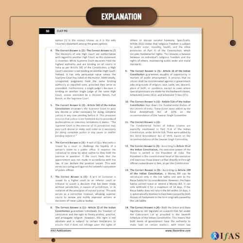 CLAT Books for Preparation 2027 | 12 Years (2015-2026) Previous Year Solved Papers with Detailed Solutions | Topic Wise CLAT PG books for preparation 2027 - LLM & all Law Entrance Exams | IFAS
