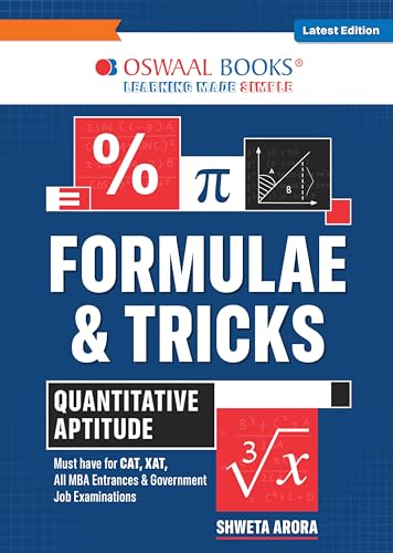 Oswaal Formulae & Tricks Quantitative Aptitude Book For CAT | XAT | MAT | Entrance & Government Job (MBA Exam) by Shweta Arora