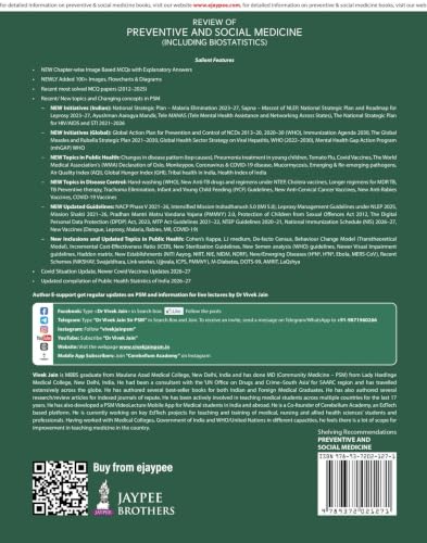 Review of Preventive and Social Medicine (Including Biostatistics), 16/E - A must have PSM book for NEET PG, INI-CET and FMGE | PYQs (2005-2025) and Image-Based MCQs (2012-2025): 1