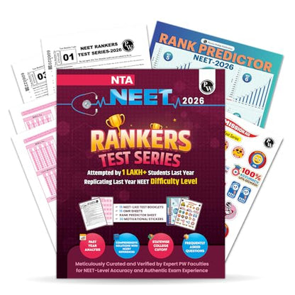 PW NTA 15 NEET Rankers Test Series 2026 | Expert Verified & Curated | 15 NEET-Like Test Booklets, 15 OMR Sheets, Solution Booklet, Rank Predictor & ... [Paperback] [Jan 08, 2026] Physics Wallah