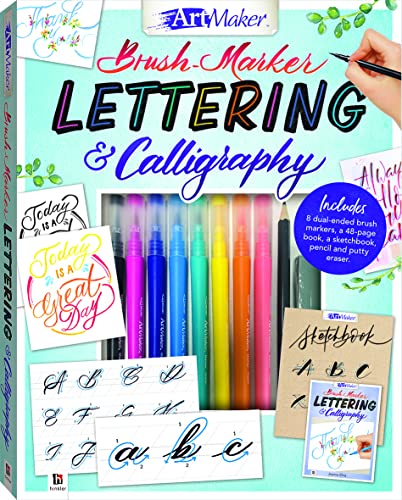 ART MAKER BRUSH MARKER LETTERING AND CALLIGRAPHY KIT book cover