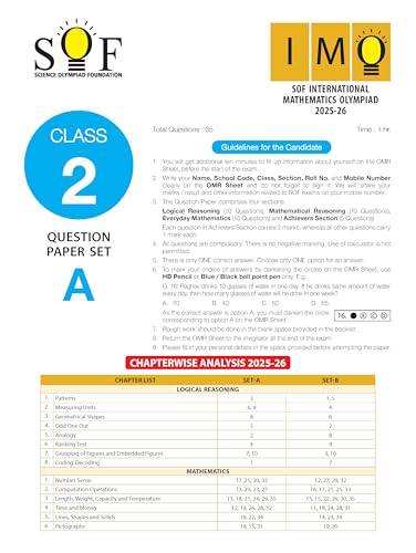 MTG IMO Olympiad 10 Previous Years Papers Class 2 Mathematics (2025-2021 Set A & B) - Model Test Papers with 24 Sample OMR Sheets | PYQ Book For SOF Olympiad 2026-27 Exam