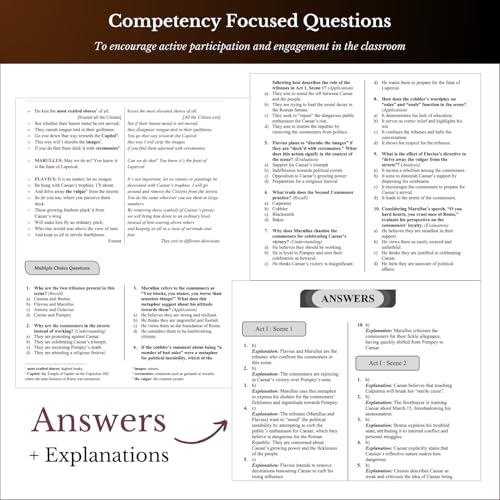 Almond Books ICSE Class 9 & 10 Julius Caesar (Text With Paraphrase) English Literature | Textbook, Paraphrase, MCQs