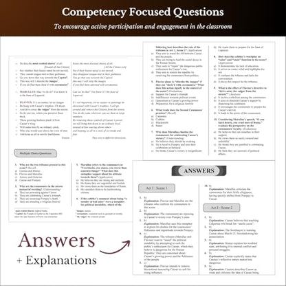 Almond Books ICSE Class 9 & 10 Julius Caesar (Text With Paraphrase) English Literature | Textbook, Paraphrase, MCQs