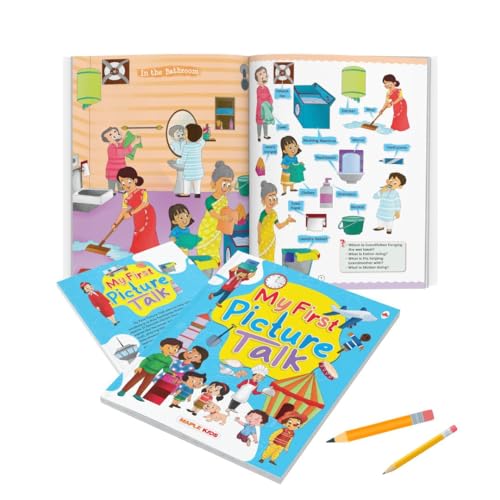 Picture Talk and Conversation Book for Kids (Colourful Pictures) - Age 2-6 Years - Good for Pre-schoolers, Toddlers