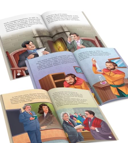 Story Books for Kids (Set of 15 Books) (Illustrated) - Scientists - Biographies for Children - Einstein, Newton, CV Raman, Homi Bhabha, Abdul Kalam, Pythagoras, Nikola Tesla, Carl Linnaeus, - Age 6+