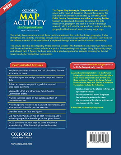 Oxford Map Activity Book For UPSC and Other Exams | Includes Practice Exercises based on questions of competitive exams