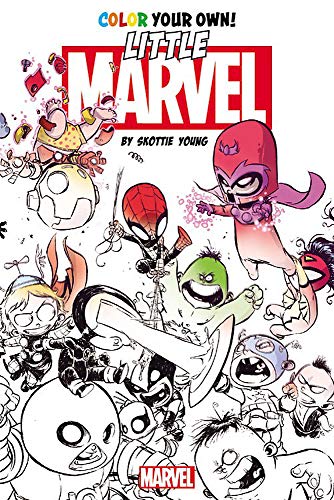 COLOR YOUR OWN LITTLE MARVELS BY SKOTTIE YOUNG book cover