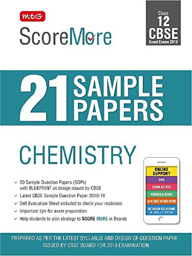 SCORE MORE 21 SAMPLE PAPERS CHEMISTRY CL-12 EDI 2018-19 book cover