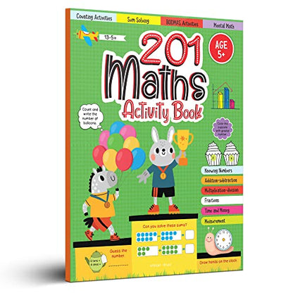 201 Maths Activity Book: Fun Activities and Practice Sheets | Learn Counting, Addition & Subtraction | Ages 4–7 | 3 Hours of Interactive Learning