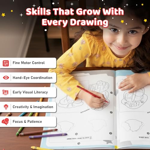 How to Draw Everything You See: 365 Drawing Book For Kids 4+ Years Old | Easy Step By Step Guide For Tracing & Coloring | Fun Themes-Animals, Fruits, Vegetables, Toys | Thoughtful Gift For Children