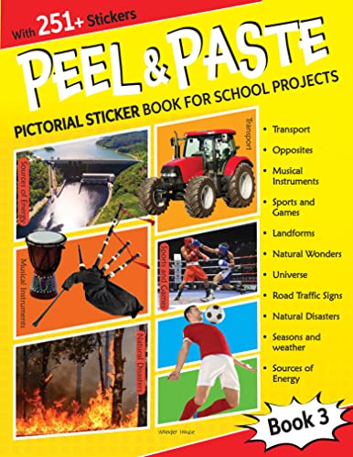 Peel & Paste Pictorial Sticker Book For School Projects - Book 3 book cover